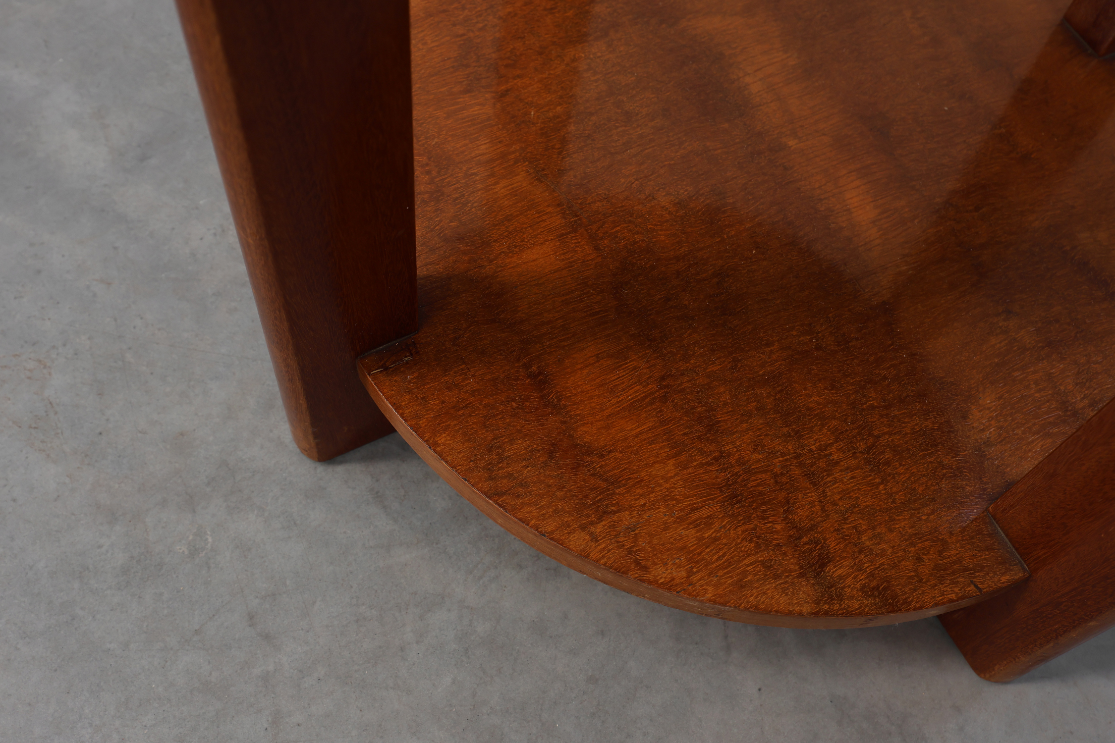 Art Deco stool in wood with original fabric, France ca. 1920thumbnail